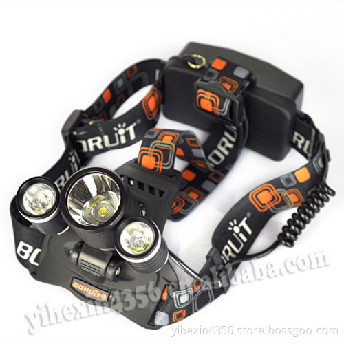 BORUIT RJ-5001 Head Light 6000LM LED Rechargeable Hunting Headlight